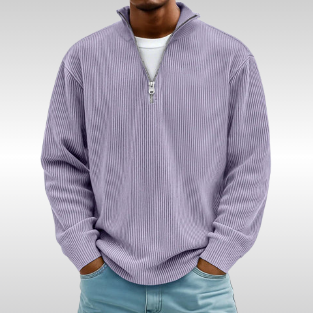 TRISTAN RIBBED ZIP PULLOVER® | EFFORTLESS STYLE AND EASY COMFORT