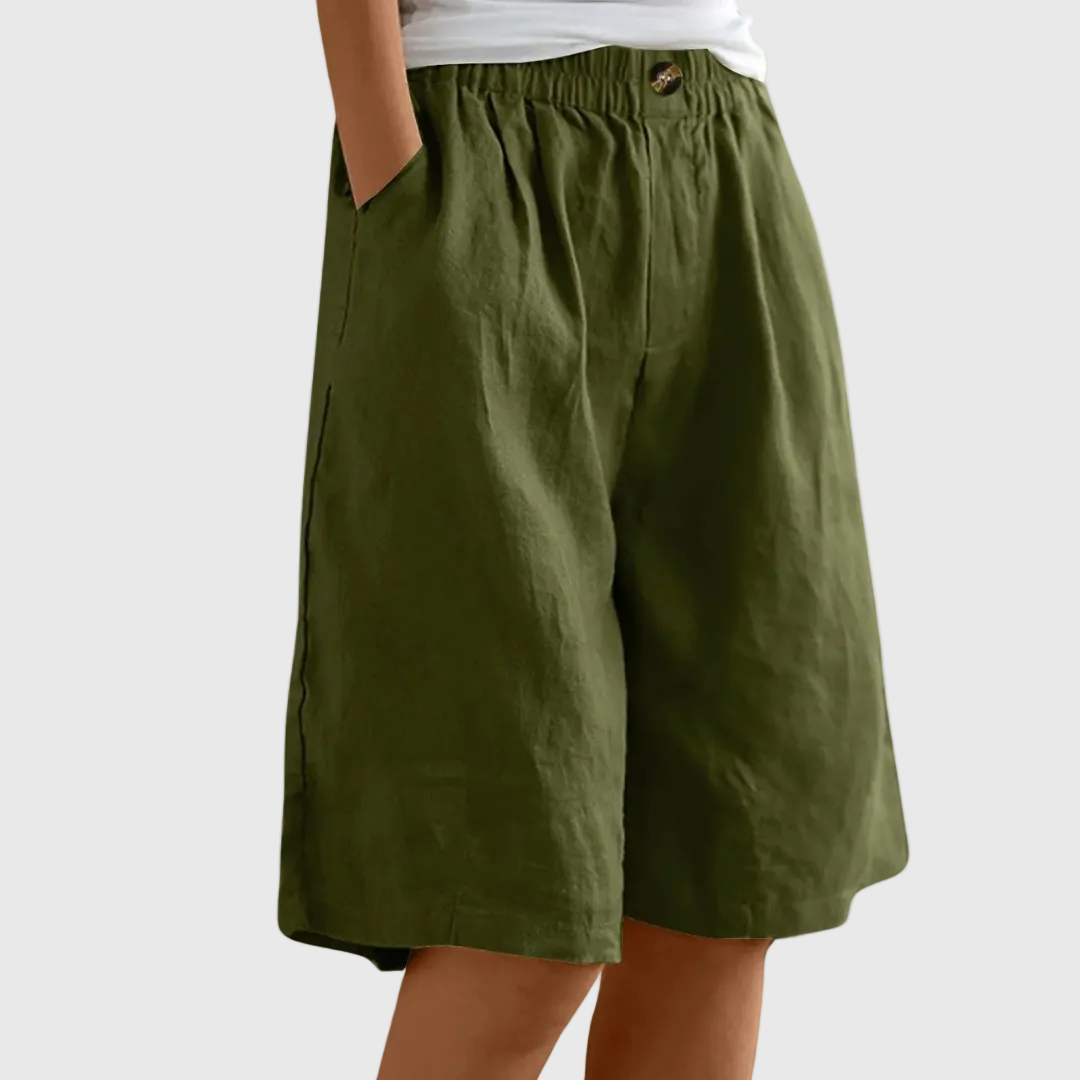 Novaro London® Harper Relaxed Elastic Waist Shorts