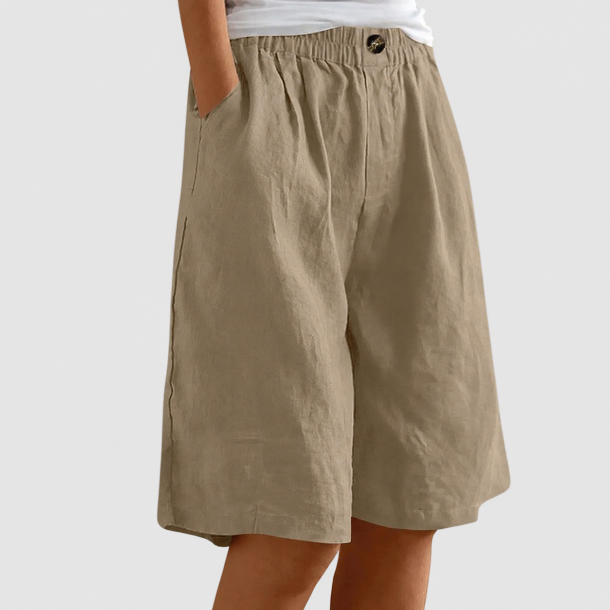 Novaro London® Harper Relaxed Elastic Waist Shorts