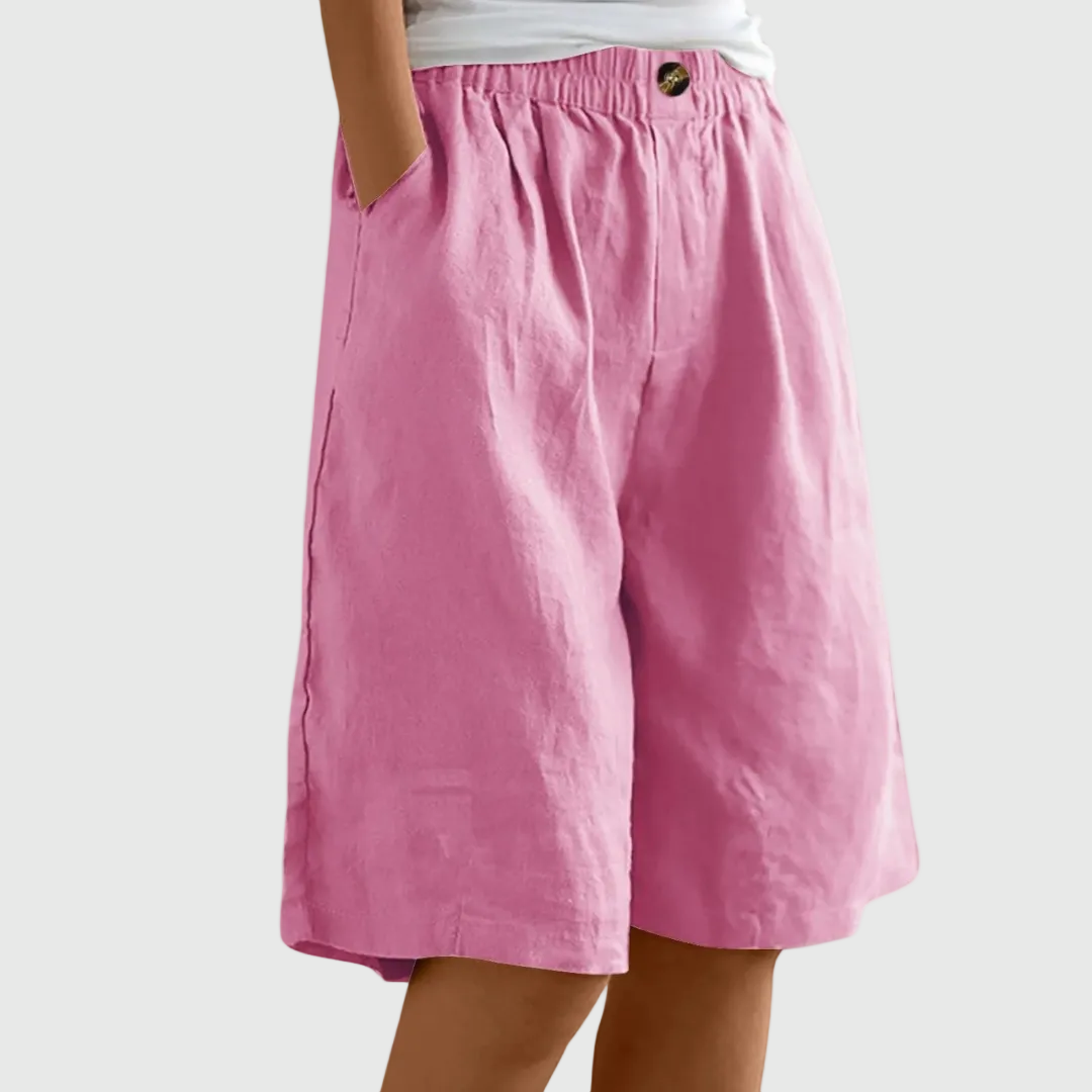 Novaro London® Harper Relaxed Elastic Waist Shorts