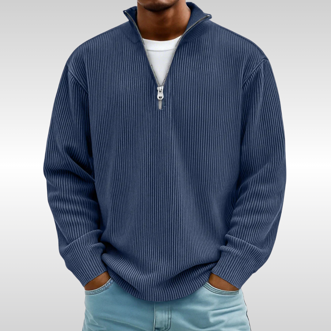 TRISTAN RIBBED ZIP PULLOVER® | EFFORTLESS STYLE AND EASY COMFORT