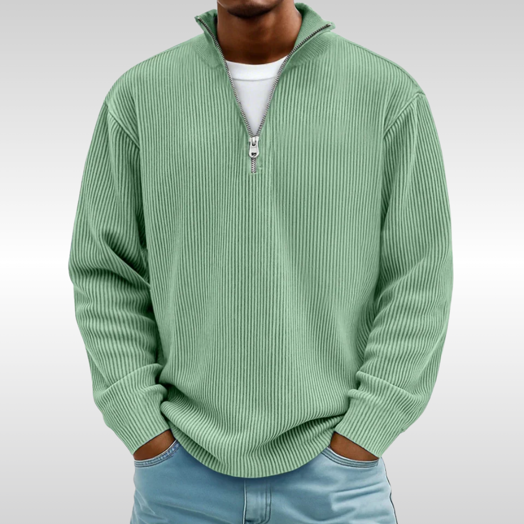 TRISTAN RIBBED ZIP PULLOVER® | EFFORTLESS STYLE AND EASY COMFORT