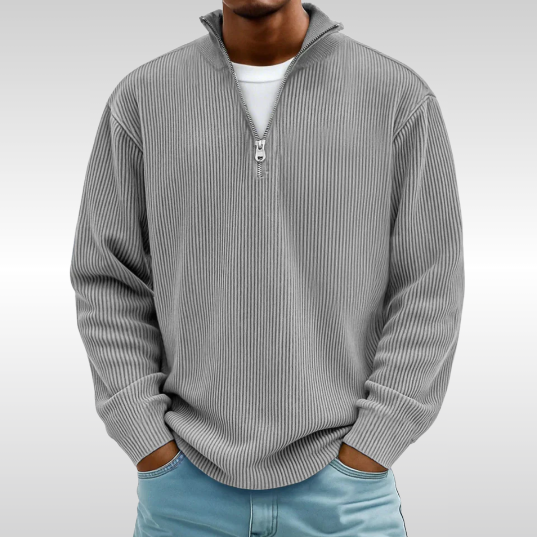 TRISTAN RIBBED ZIP PULLOVER® | EFFORTLESS STYLE AND EASY COMFORT