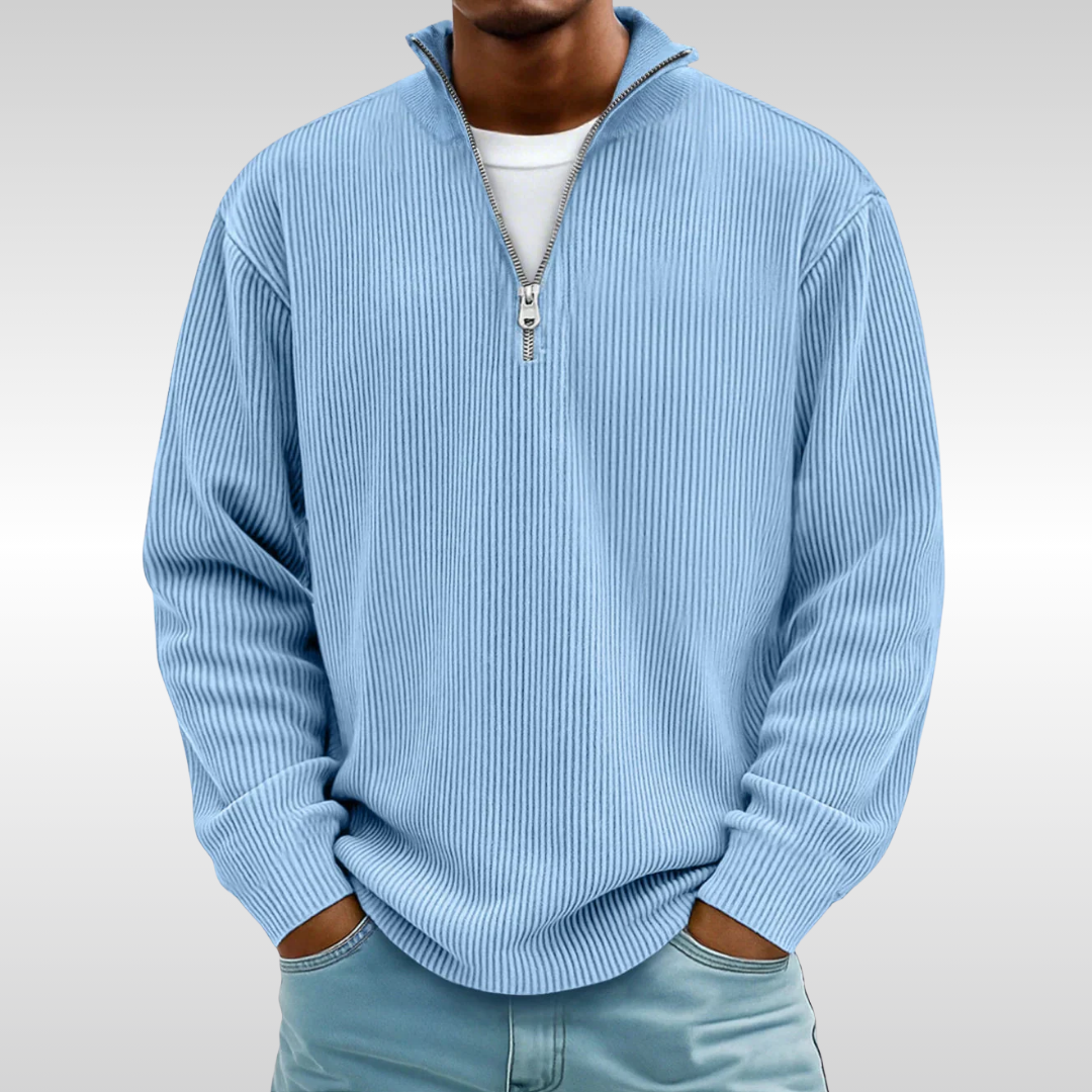 TRISTAN RIBBED ZIP PULLOVER® | EFFORTLESS STYLE AND EASY COMFORT